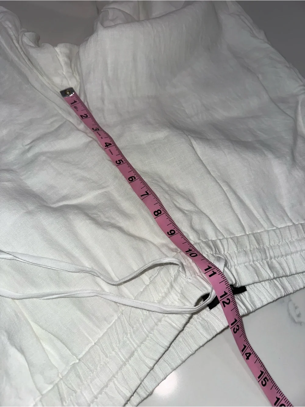 J. CREW SIZE XL~ CRISP WHITE 100% LINEN FULLY LINED PANTS BEACH SUMMER TROUSERS